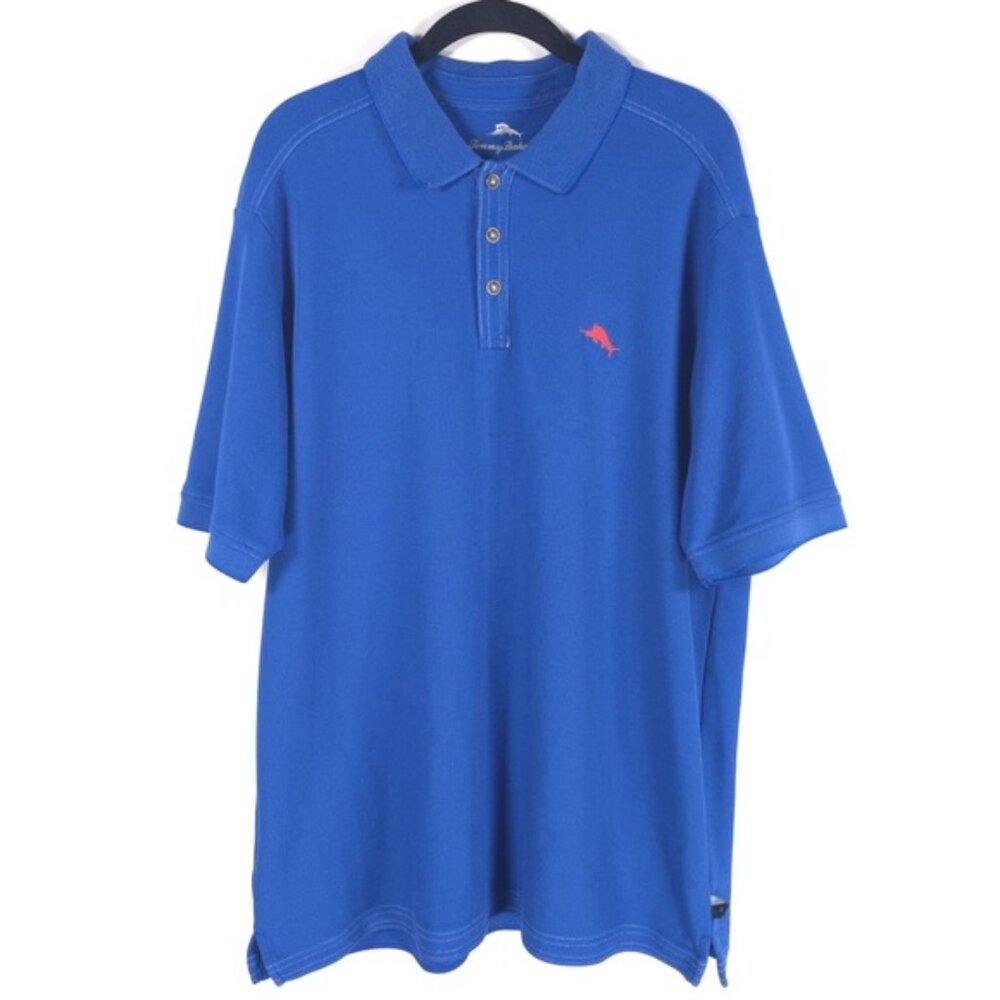 TOMMY BAHAMA SUPIMA COTTON Short Sleeve Polo Shirt Size LARGE